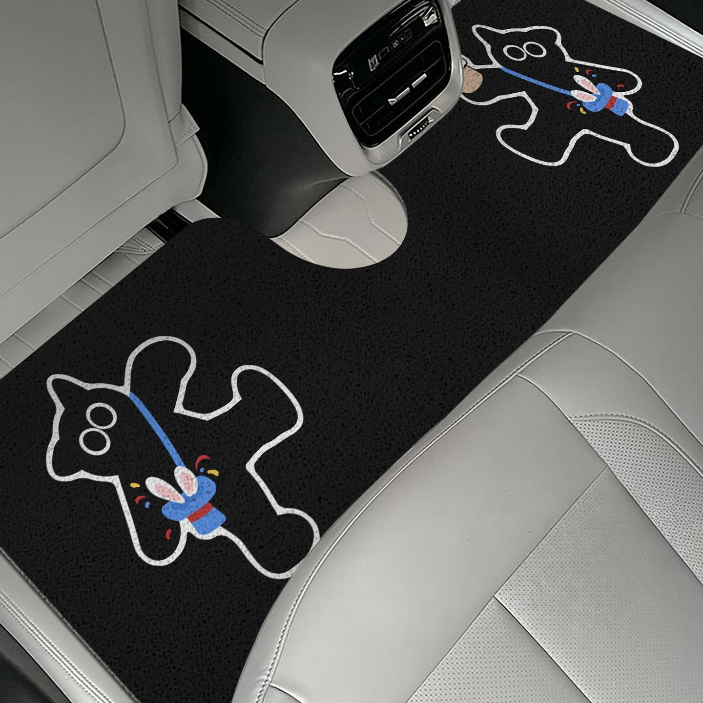 Dropshipping Cartoon Car Silk Loop Floor Mats Universal Cute Washable Anti-Dirt Single-Piece Car Mat
