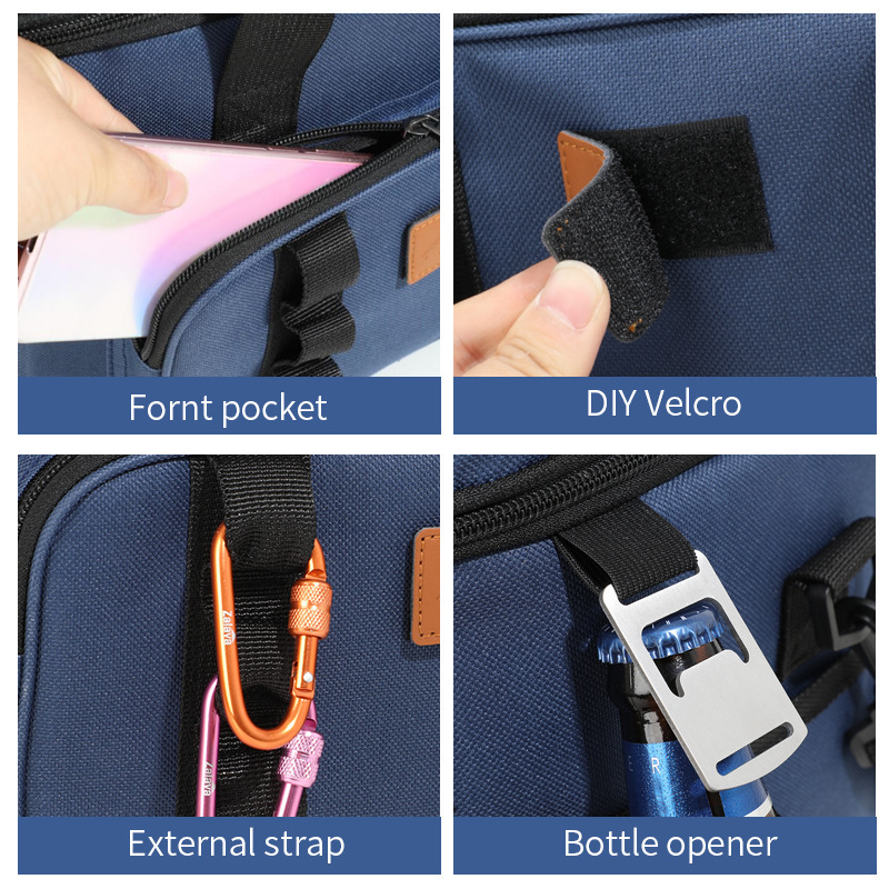 Transfronterizo Amazonas gran capacidad al aire libre camping bolsa de hielo picnic espesar aluminio aislamiento frío paquete de frutas frescas image 3