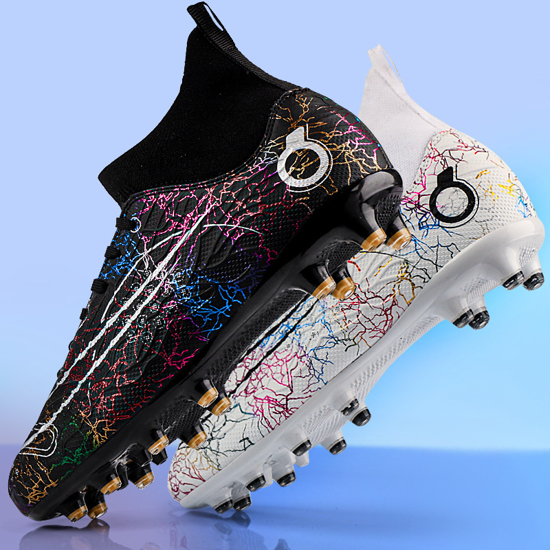 2022 transfronterizo más el tamaño Nuevo FGTF transpirable de los hombres de alta superior de uñas largas y cortas zapatos de fútbol zapatos de entrenamiento de hierba zapatos de fútbol