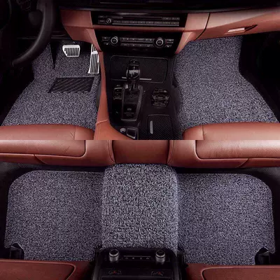 Car floor mats, carpet-style silk loop, custom-made for specific cars, highly durable, easy to clean, waterproof, and can be cut to size (Car Carpet) - black-grey-contact-customer-service-to-specify-the-car-model-and-year-five-seater-car-full-set-of-silk-loop-floor-mats-wear-resistant