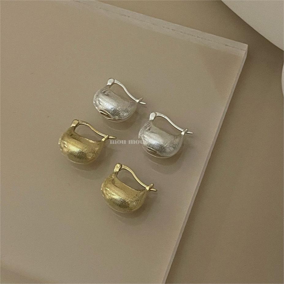 1 Pair Simple Style Geometric Plating Sterling Silver Hoop Earrings display picture 7