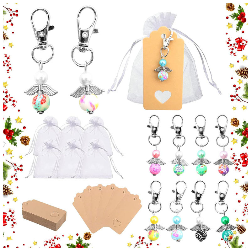 Nuevo llavero de ángel de la guarda, regalo de bodas, bautismo de bebé, sacramento, fiesta de cumpleaños, colgante, manualidades de bricolaje