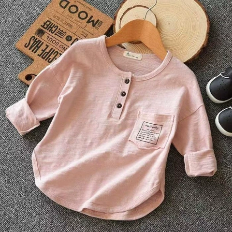 Тайс/ Tide? bamboo children\'s autumn base body-friendly long-sleeve for boys, 2023, for teenagers, loose fit, western style