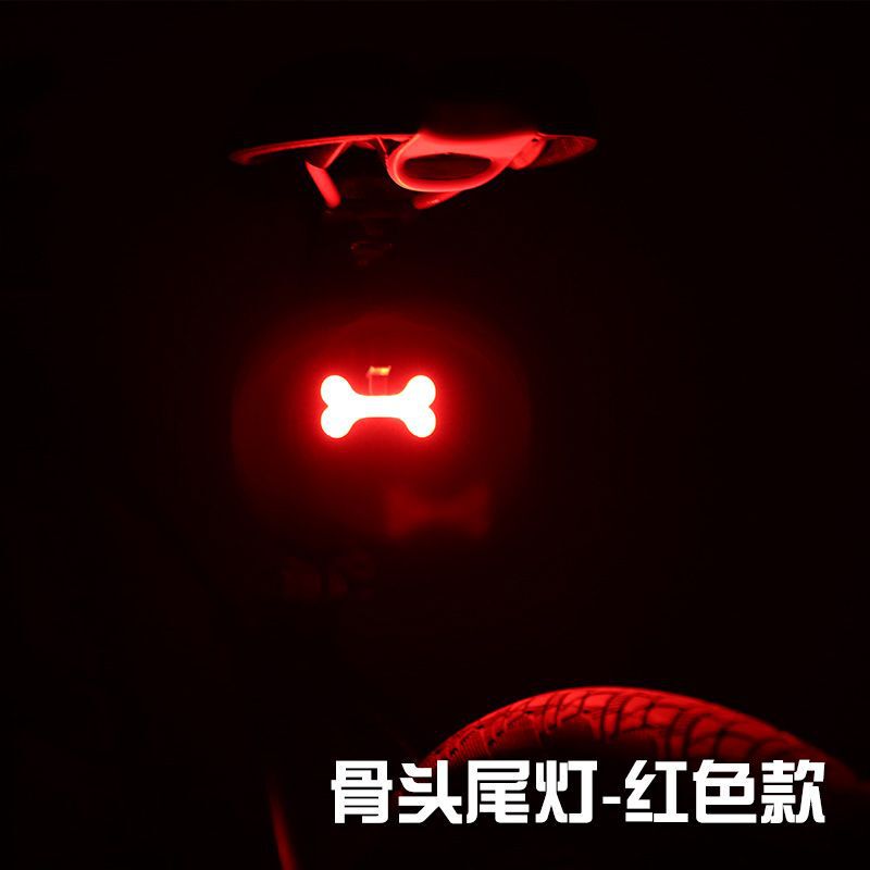 自行车尾灯usb充电山地车灯夜骑公路车骑行高亮创意尾灯装备配件|undefined