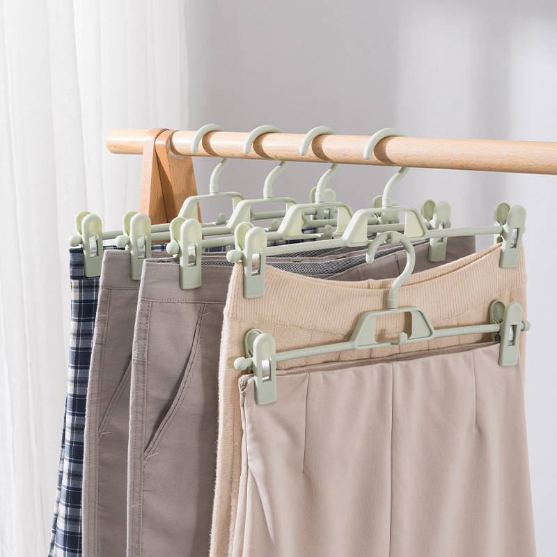 Pantalones retráctiles multifuncionales colgantes de mejora rotativos antideslizantes sin marcas estantes de pantalones perchas de secado domésticas perchas de ropa para ropa para ropa mayorista