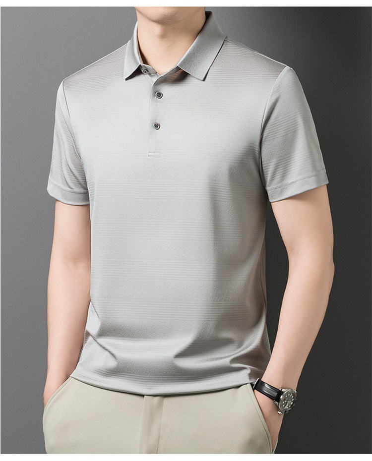 Áo thun nam tay ngắn lụa Mulberry cao cấp cổ tròn — Tây Ban Nha 9623 chi tiết 10
