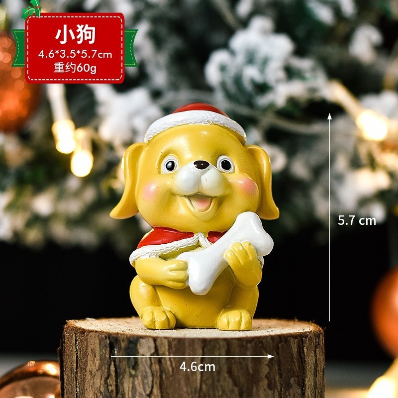 クリスマスの樹脂のデスクトップの置物は彼女にプレゼントします。|undefined