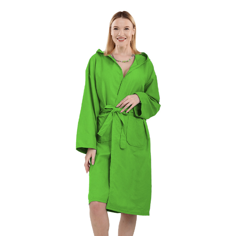 Europa y América secado rápido playa ropa de baño de doble cara lana de playa toalla de baño vestible capa capuchón bata de playa