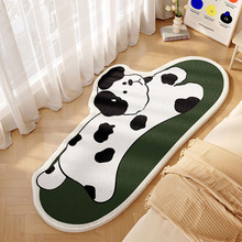 卡通可爱儿童房床边毯异形加厚仿羊绒地毯防滑吸水卧室地毯可代发