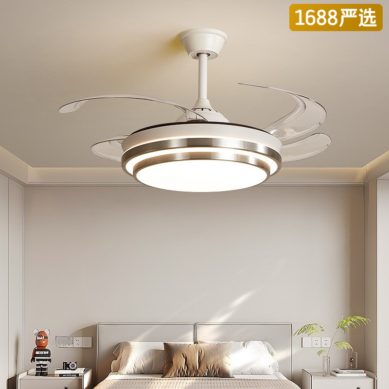 [Selección estricta] moderna simple 2025 nueva lámpara de ventilador invisible gran ventilador silencioso en una lámpara moderna
