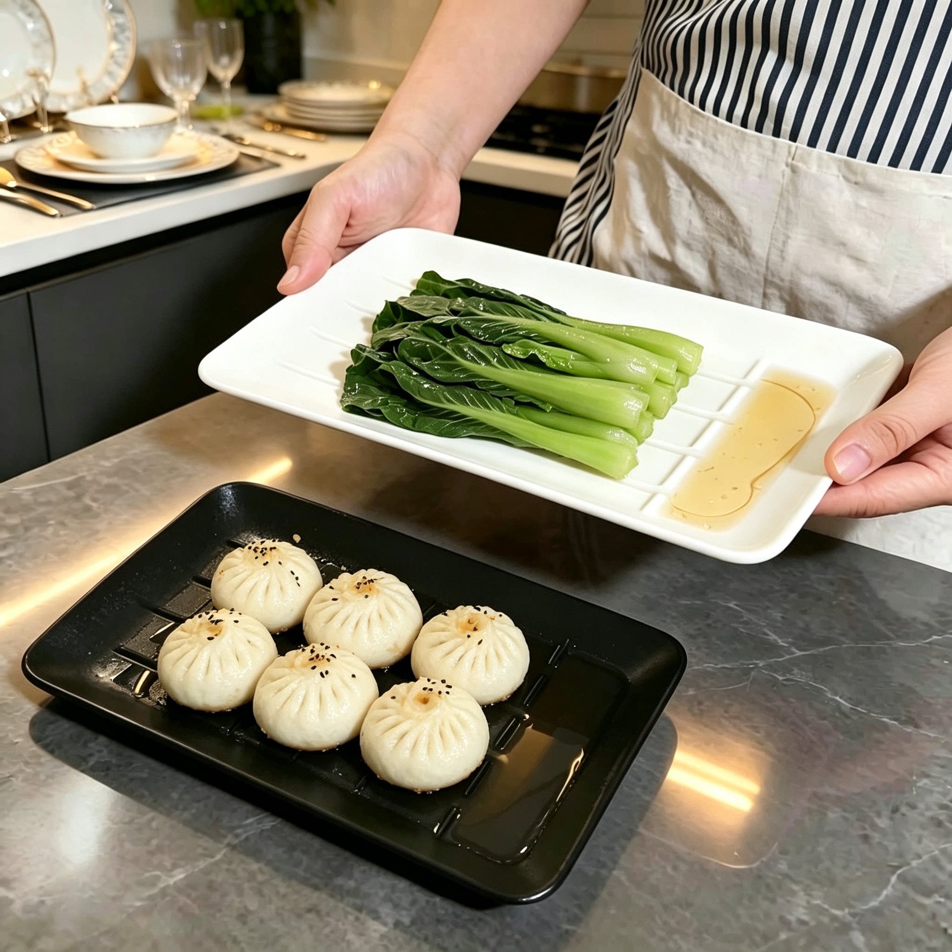 Rectangular ceramic draining tray for stir-frying, oil draining, and serving snacks, french fries, and fried foods; commercial-grade oil control tray for hotels