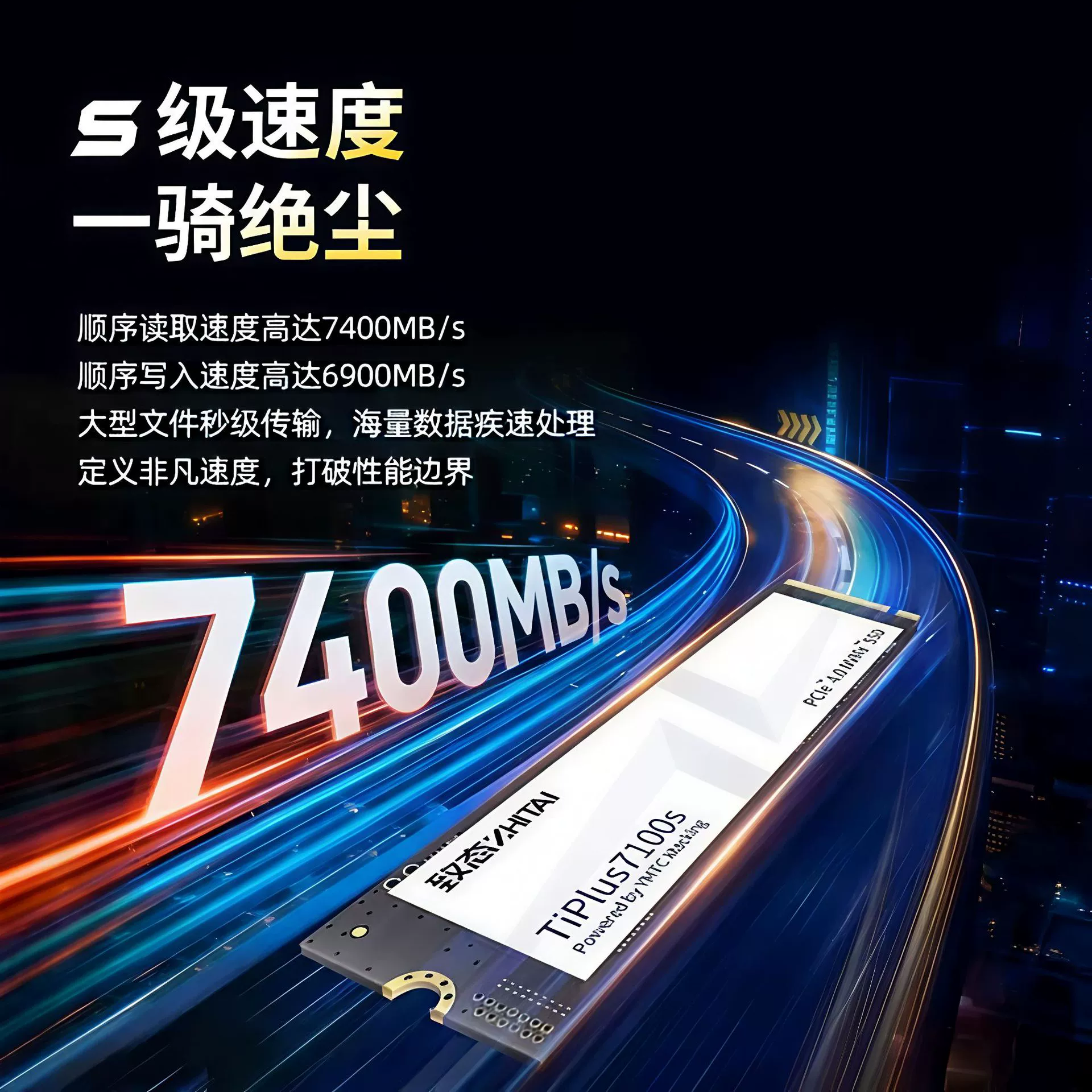 Новый продукт ZhiTai Yangtze River Storage TIPlus7100s 1ТB 2ТБ SSD твердотельный накопитель