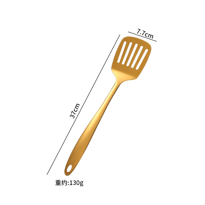 Fuentes transfronterizas utensilios de cocina de acero inoxidable 3 cm cuerpo desnudo espátula cuchara colador cuchara de arroz pala freír cuchara lengua juego de utensilios de cocina