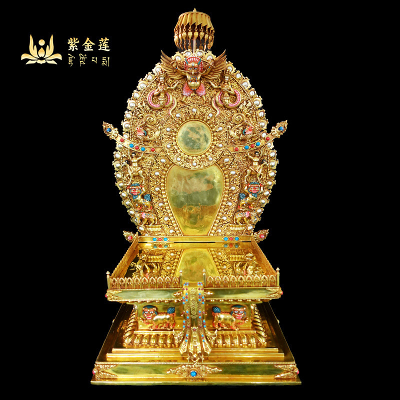 紫金蓮蔵伝密宗ネパールチベット工芸金大鵬鳥金剛座純銅手芸|undefined