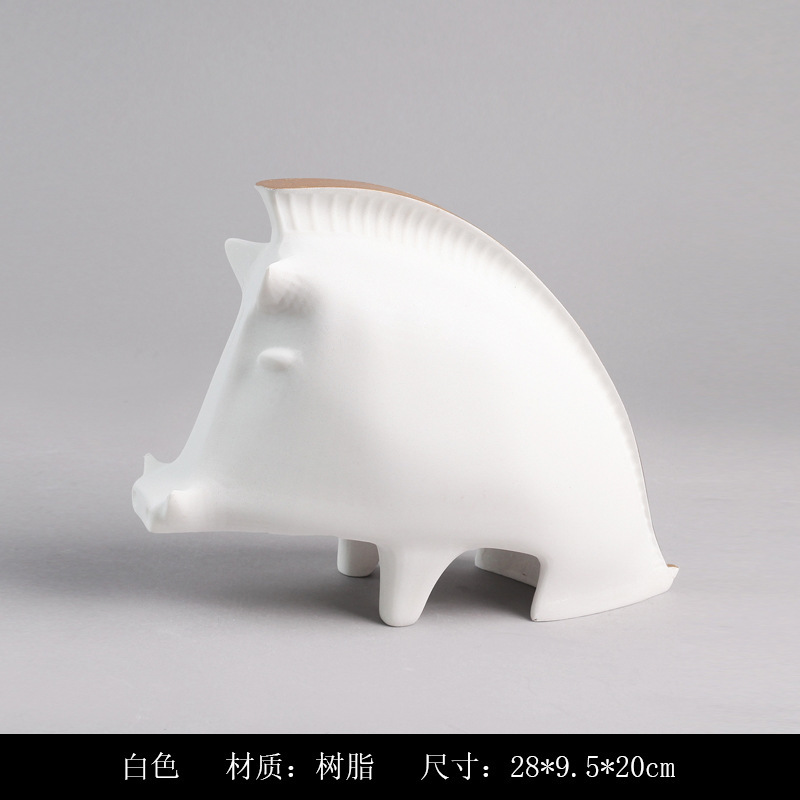 モダンでシンプルなかわいいペットの猫とクマの幾何学的な動物の装飾品北欧ホームモデルルームワインキャビネット子供部屋の装飾|undefined