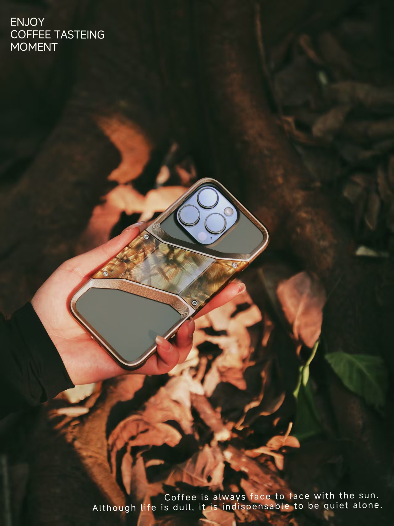 Ốp lưng iPhone 16 Pro Max hợp kim nhôm chống rơi, viền dày bảo vệ toàn diện — Hợp kim nhôm M12 + miếng cao su thân thiện với môi trường [vàng] chi tiết 11
