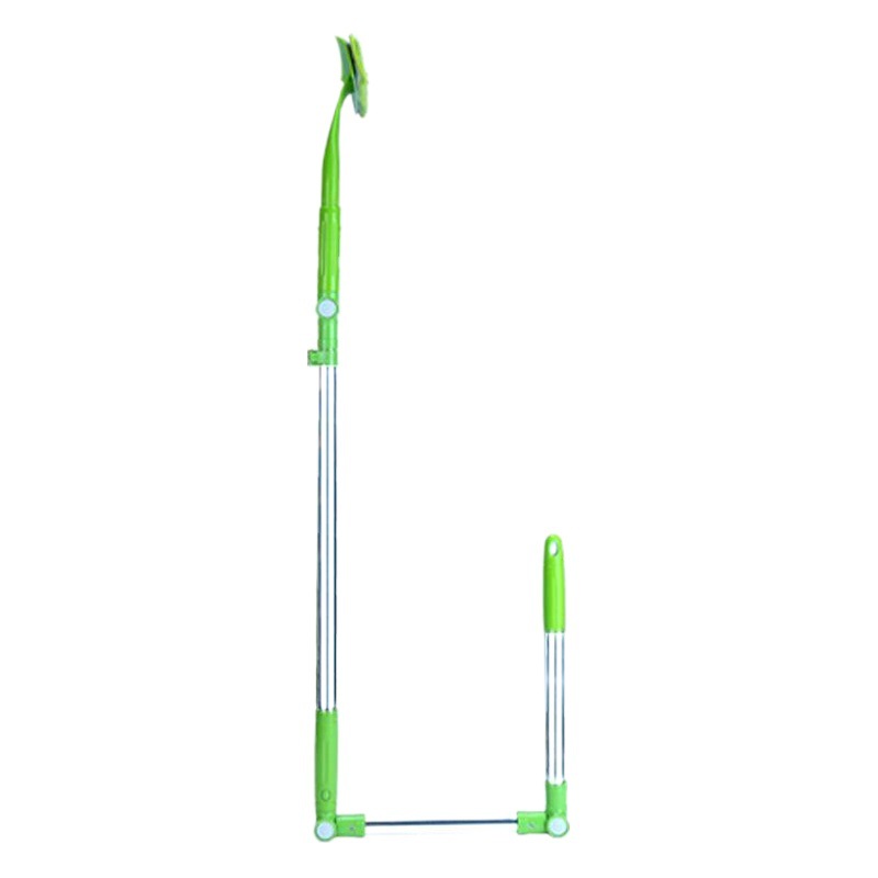 Fábrica al por mayor de doble cara mango largo retráctil giratorio limpiador de vidrio en forma de U de gran altura limpieza del hogar