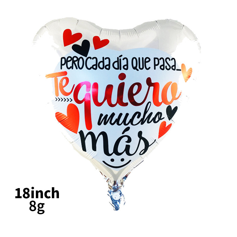 Globo de película de aluminio de amor occidental de 18 pulgadas LOVE Tanabata Día de San Valentín Boda Boda Confesión romántica Diseño de globo image 19