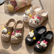 2025年网红爆款外贸EVA花园女鞋防滑时尚两用包头女拖鞋 厂家批发