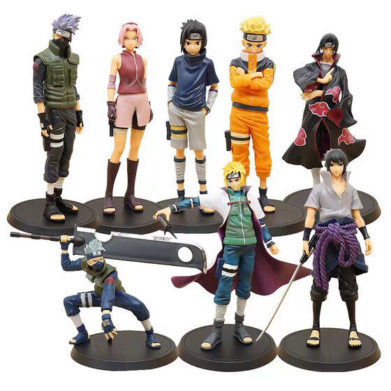 Naruto model broadsword Kakashi yuzhibo skunk Sasuke Naruto four generations water gate Sakura anime hand office