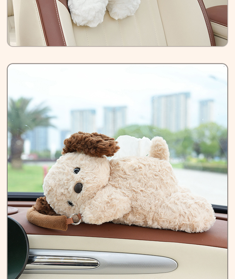 Car Tissue Box New Cute Penguin Plush Doll Car Chair Back Hanging Bag Paper Box for Women