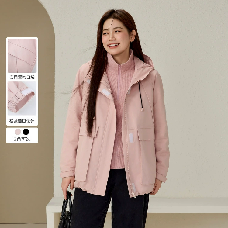 [Модная индивидуальная теплая хлопчатобумажная одежда с капюшоном] Funny Show большой размер женская повседневная дикая куртка толстый мм зимний новый