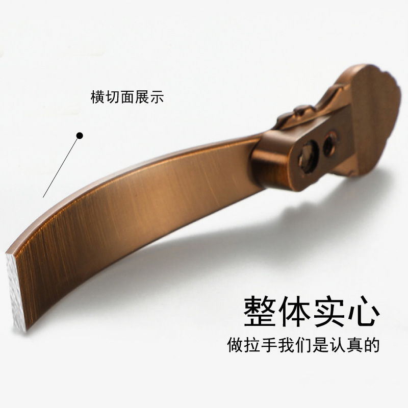 European aluminum alloy handle modern cabinet door handle drawer cabinet wardrobe door handle single hole retro hardware handle