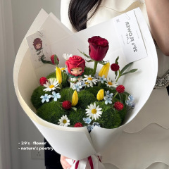 新款小王子花束包装材料求婚包花玫瑰花搭配材料花店资材批发
