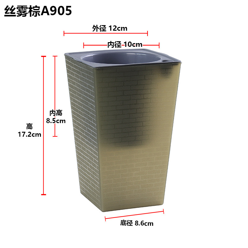 現物クロスボーダー欧林沢プラスチック怠け者盆栽植木鉢煉瓦紋方形高金多色自吸水盆|undefined