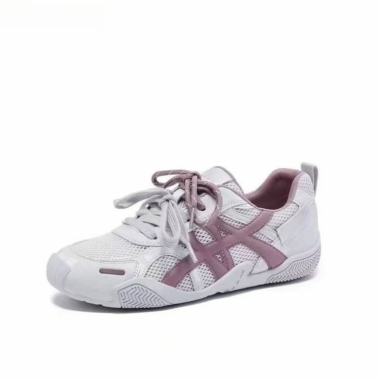 Zapatos de entrenamiento de color de malla para mujeres 2026 primavera y verano nuevos zapatos casuales de papá, zapatos de correr transpirables ligeros