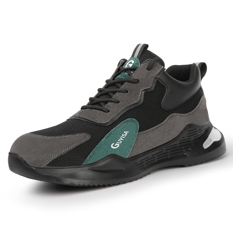 Zapatos de trabajo transpirables para hombres anti-golpe anti-perforación cabeza de acero zapatos de trabajo resistentes al desgaste de verano cómodos y seguros zapatos antiestáticos al por mayor