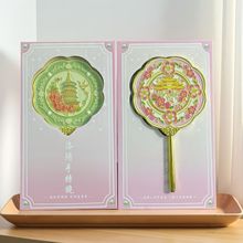 新款洛阳文创金属化妆镜中国风河南城市地标随身镜纪念品伴手礼