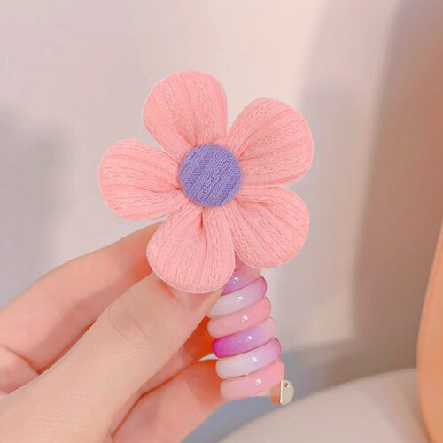 Creative braided phone cord hair tie for women, high elastic high ponytail head rope, simple and non-harmful hair tie, rubber band hair rope