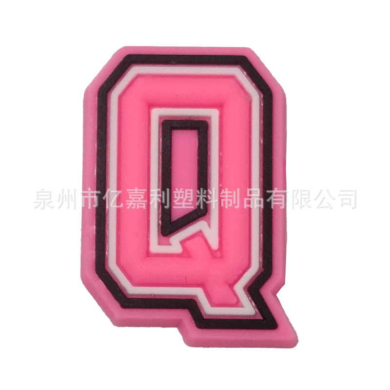 Rosa carta serie agujero zapatos Accesorios agujero zapatos DIY zapatos desmontables flor zapato hebilla al por mayor