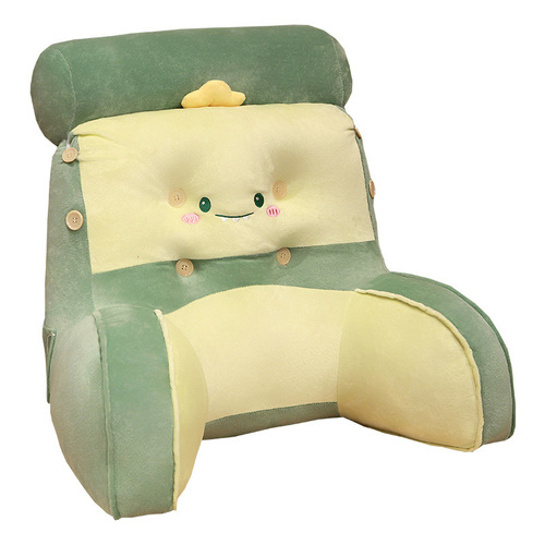 Headboard cushion large backrest soft pouch plush removable reading waist support lumbar support pillow for bed watching TV playing phone