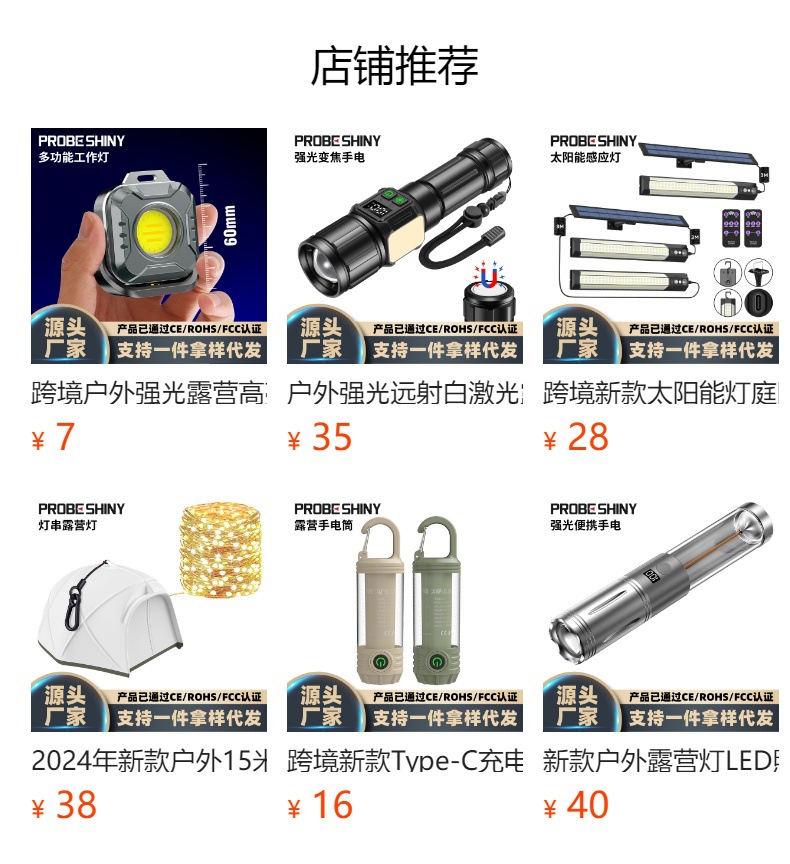 Tangguang Outdoor Strong Light Ultra-Bright Mini Household Magnetic Zoom Three-Eye Long-Range Small Portable Tactical Flashlight