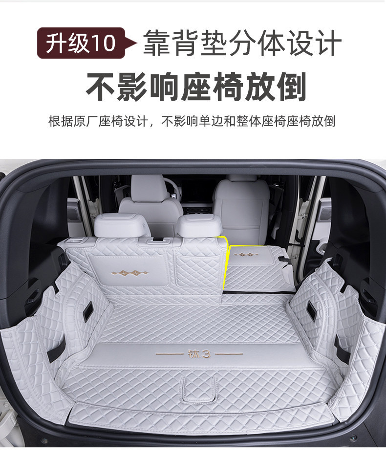Equation Leopard Titanium 3 dedicated trunk mat, full-coverage rear trunk mat, car accessories, interior modification accessories section, front