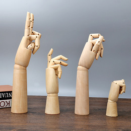creative wood human joint hand model sketch model clothing shop decoration art home decoration