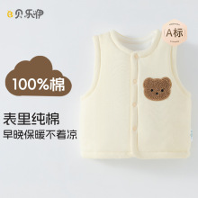 zh015婴儿马甲秋冬纯棉马夹新生儿衣服加厚宝宝保暖背心坎肩夹棉