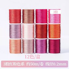本命年红绳段染绳股线diy编织绳手绳编绳线九紫离火手链幻彩线