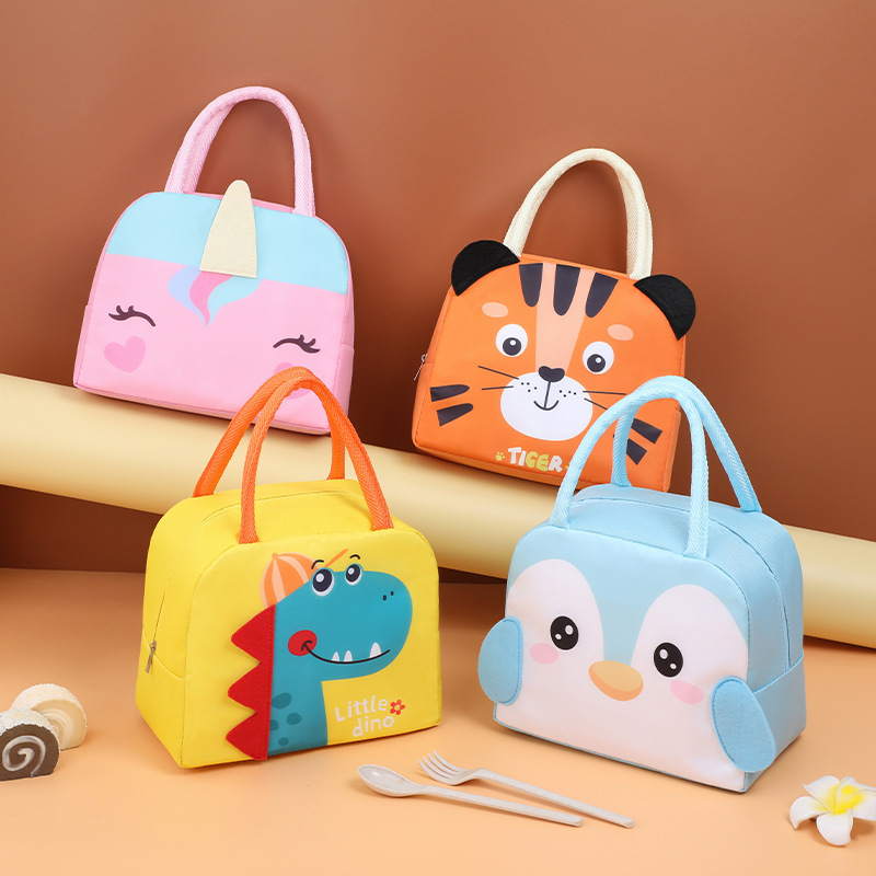 New cartoon children's insulation bag 3D three-dimensional waterproof portable lunch bag aluminum foil portable storage out of lunch box bag