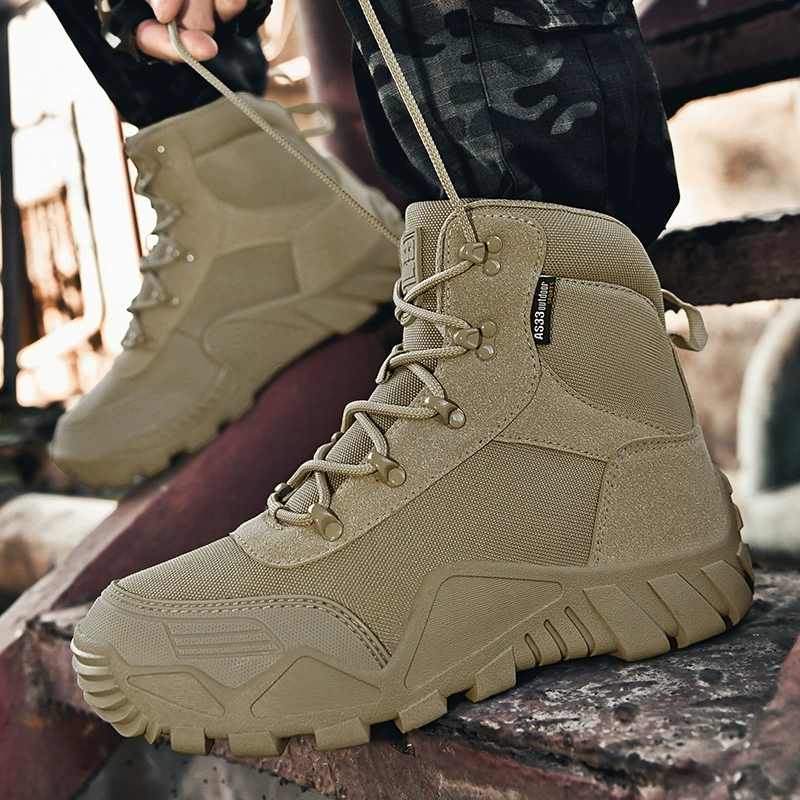 Новые коричневые боевые тренировочные ботинки, мужские летние уличные Сверхлегкие Водонепроницаемые дышащие тренировочные ботинки, износостойкие ботинки для пустыни, женские