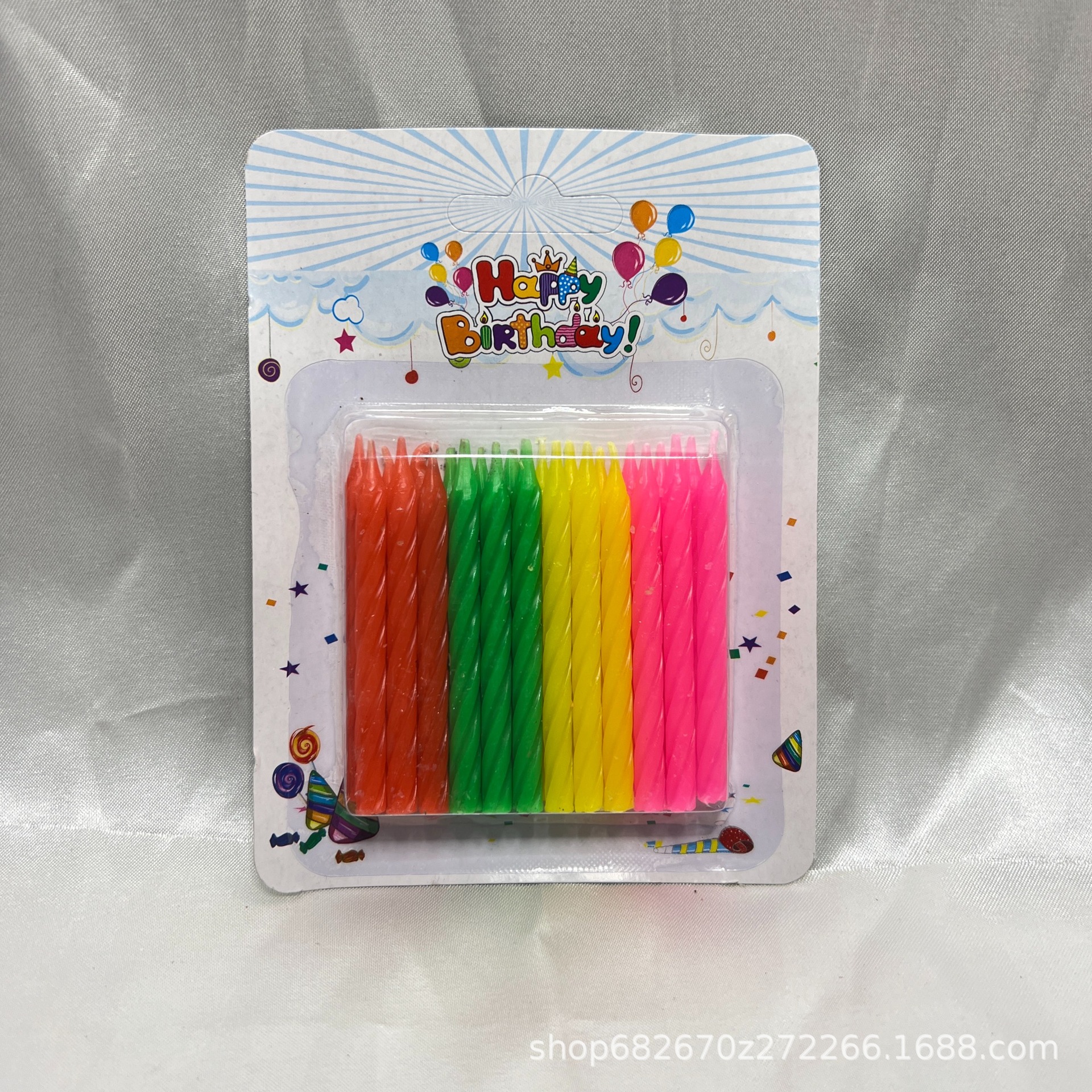 5.5 24 flores 12 velas espirales creativas de pastel de cumpleaños vela mayorista fiesta de día velas de color