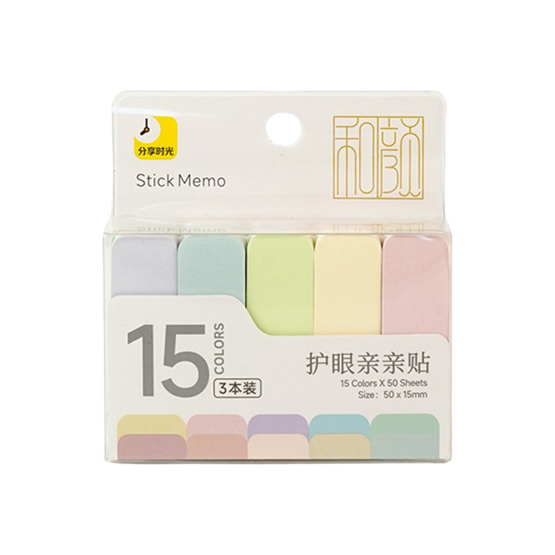 Papel de nota adhesiva de índice de hojas sueltas en color creativo Papel de nota adhesiva Herramienta de cuenta manual para estudiantes Papel de nota rasgado