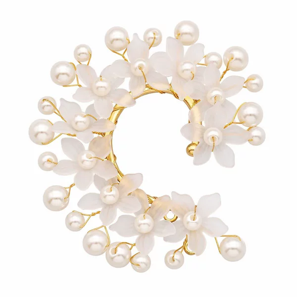 Jonhu / Jonhu Yunnan Dai Festival White Flower Classic Versatile Resin Flower Earrings