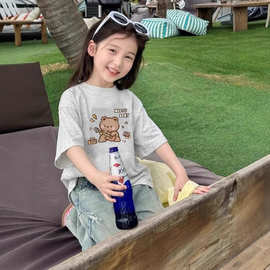童装女童短袖t恤夏装2026新款儿童夏款中大童女孩百搭上衣夏季潮t