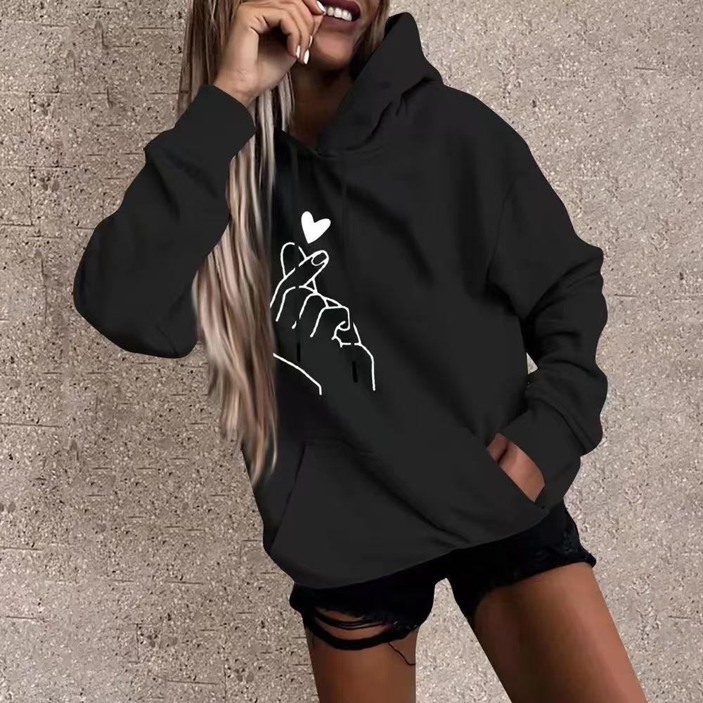 European and American Export Hooded Sweatshirt Women's Autumn and Winter New Loose Large Size Fleece-Lined Thickeneded Warm Casual Jacket Trendy