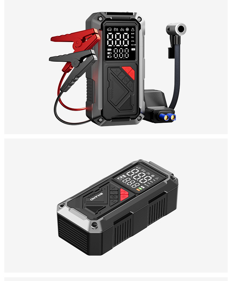 Car Emergency Starting Power Supply, Car Tire Inflator, All-In-One Battery Emergency Jump Starter, Power Bank