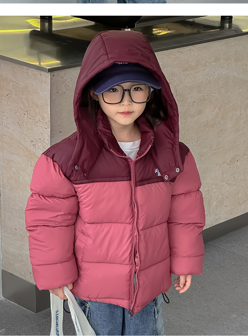 Children's Hooded Down Cotton Jacket For Boys And Girls Winter_voghion.com
