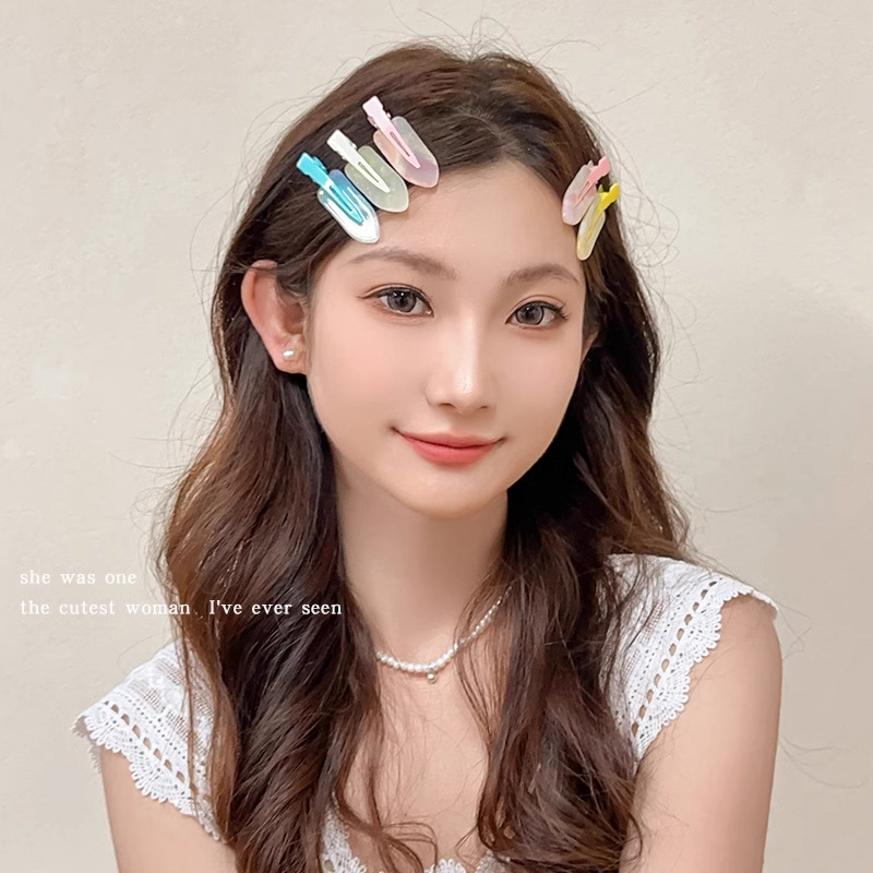 見た目の良い女の子向けの夏のドーパミンヘアピン、サイドヘアピン、雰囲気のあるアーティファクトクリップ、ヘアアクセサリー、ヘッドドレス|undefined